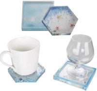 Kitcheblest - Juego de 3 moldes para posavasos de silicona para fundición de resina, para decoración del hogar, posavasos con pegamento para gota y herramienta de molienda para manualidades - Arteztik
