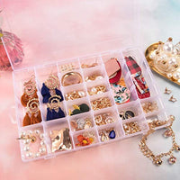 Caja organizadora de plástico con divisores 36 rejillas transparente contenedor de almacenamiento Joyero con divisores ajustables para cuentas, manualidades, pintura de diamantes, accesorios de pesca - Arteztik
