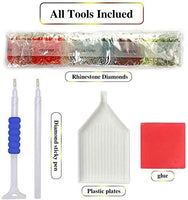Kit de pintura de diamante 5D para adultos y niños, broca completa, redonda, con diamantes de imitación, arte abstracto, pintura al óleo, perfecto para decoración de la pared del hogar, regalo (12 x 16 pulgadas) - Arteztik
