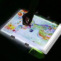 Tamaño de papel de carta A4, ultradelgada, portátil, luz LED, caja de rastreo, luz, almohadilla de trazado, trabajo con alimentación USB y batería para 5D DIY, pintura de diamantes, artistas, trazado, dibujo, dibujo animación (gris) - Arteztik
