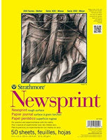 Strathmore 300 Series Newsprint Pad, liso 18.0 x 24.0 in cinta encolada, 50 hojas - Arteztik

