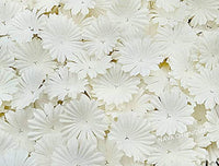 Nava Chiangmai 100 blanco Morera Daisy Flores de papel adornos para álbum de recortes - Arteztik
