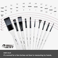 ARTIFY - Juego de 10 pinceles de pintura, incluye una funda de transporte perfecta para pintura acrílica, aceite, acuarela y gouache - Arteztik
