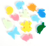 ueetek Conjunto de 24pcs colorido diferentes Shaped la pintura Esponja Sello DIY Graffiti (Random Color) - Arteztik
