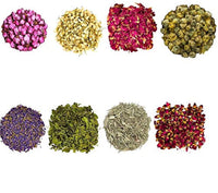 Flores secas y hierbas accesorios decoraciones 8 bolsas Set de flores secas suministros esenciales Rose Buds lavanda manzanilla jazmín aromas para arreglos de flores manualidades baño jabón brillo de labios hacer - Arteztik
