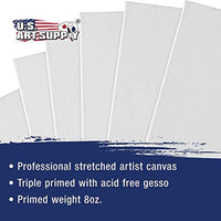 US Art Supply, Lienzo Extendido Libre de Ácidos, Alta Calidad, de 11 x 14 Pulgadas, Paquete de 7, 3/4 Imprimaciones con Gesso (Paquete de 7 Lienzos de Alta Calidad) - Arteztik
