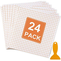 Dorhui - Cinta de transferencia para vinilo, 12.0 in, transparente con rascadores para silueta, Cricut, Cameo, cinta de transferencia de vinilo para calcomanías, letreros, paredes, ventanas (24 hojas) - Arteztik
