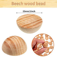 50 bolas de madera sin terminar dividir bolas de madera medias artesanías bolas naturales de madera para manualidades hemisferio para pintar DIY Navidad ornamento DIY proyectos (0.984 in) - Arteztik
