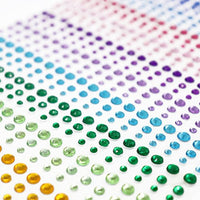SANC 900 piezas 0.118 in 0.157 in 0.197 in Multicolor Bling Rhinestone pegatina hoja gema diamante autoadhesivo - Arteztik
