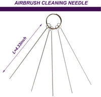 Balylas - Juego de 3 cepillos de limpieza para aerógrafo, herramienta de reparación en aerosol, juego de agujas de acero inoxidable para limpiar la pintura en aerógrafo - Arteztik
