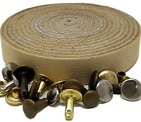 Correas de piel TOFL para artesanías, 4 onzas 1/6" de grosor, 1/2" de ancho y 72" de largo - Arteztik
