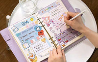 Doraking 300 pegatinas para decoración de conejos de dibujos animados para álbumes de recortes Bujos, 6 temas bonitos conejos pegatinas (amarillo) - Arteztik
