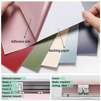 Paquete de hojas de vinilo adhesivas, 12.0 x 12.0 in, ultra mate, paquete de vinilo autoadhesivo permanente en 6 colores para Cricut y Cameo (con 1 papel de transferencia) - Arteztik
