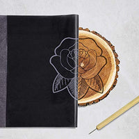Papel de transferencia de carbono para carpintería, 100 unidades, color negro, para madera, papel, lienzo y otras superficies de arte - Arteztik

