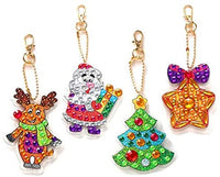 Cieovo - 8 llaveros de Navidad con diamantes de imitación, diseño 5D - Arteztik
