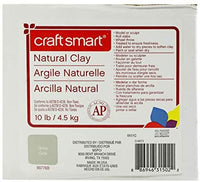 Arcilla natural de secado al aire Craftsmart, color blanco, 10 libras, arcilla de modelado multiusos para esculpir, modelar y lanzar a mano, no tóxica - Arteztik
