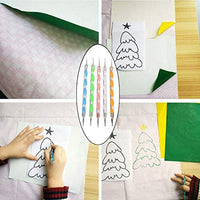 200 hojas de papel de carbono para trazado, transferencia de papel de carbono de grafito de papel de copia con 5 piezas de lápiz para repujado puntero para madera, papel, lienzo y otras superficies de arte 8.3 x 11.7 pulgadas - Arteztik
