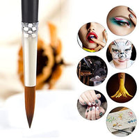 Amagic - Juego de 9 pinceles de punta plana con estuche para acuarela de aceite acrílico, kits de pintura profesional con puntas de nailon sintético, mango largo de madera - Arteztik
