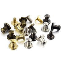 150 juegos de 0.315 x 0.197 x 0.315 in de color mezclado botones picos y tachuelas kit de cabeza redonda tornillo trasero cuero artesanía rápido remache punk Stud y Spike para ropa zapatos cinturones bolsos collares de perro accesorios 5/16 pulgadas - Arteztik
