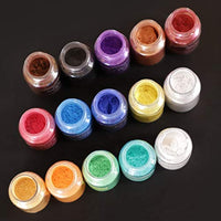 15 colores Mica Powder Shake Jars Natural Pearl Polvo de resina Pigmento para hacer jabón Kit de tinte de baño, Bomb Dye Colorant, Candle Making, DIY Art Craft - Arteztik
