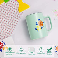 Cinta de transferencia para vinilo - 44.3 x 4.9 ft con rejilla de alineación roja para vinilo adhesivo Cricut Joy y Cricut, Silhouette Cameo papel de transferencia para vinilo para calcomanías, letreros, ventanas, pegatinas - Arteztik
