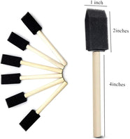 N/B - Juego de 75 pinceles de pintura de espuma de 1.0 in para acrílicos, manchas, barnices, manualidades, arte, color negro - Arteztik
