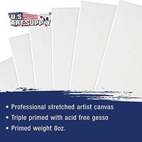 US Art Supply lona elástica sin ácido, de calidad, supervaliosa, de 8 x 10 pulgadas, paquete de 10, yeso de excelente perfil, paquete de supervalor de 10 lonas - Arteztik
