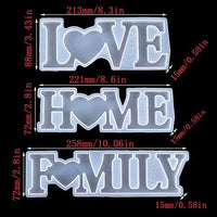 Thanksky - Moldes de resina de cristal, diseño único con letras de cristal, para decoración de interiores, decoración del hogar, arte de pared, para colgar en la pared (mezcla) - Arteztik
