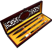 Tianjintang - Juego de pinceles de caligrafía china para escribir, acuarela, Kanji y Sumi en caja de regalo - Arteztik
