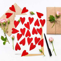 Willbond - 300 pegatinas de fieltro con forma de corazón para el día de San Valentín, Rojo - Arteztik
