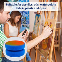 3 paquetes de esponja aplicadora de pintura, 3 pulgadas, multifuncional, forma redonda de doble cara para encerar y limpiar el coche de arte y manualidades de cerámica (azul) - Arteztik

