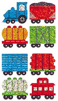 Bulk rollo pegatinas prismático, Mini tren coches (50 se repite) - Arteztik
