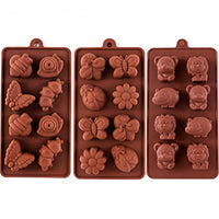 STARUBY Moldes de silicona antiadherentes para chocolate, moldes de jabón, moldes de silicona para hornear kit de fabricación, juego de 3 temas forestales con diferentes formas animales, encantador y divertido para niños - Arteztik
