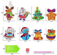 Cieovo - 8 llaveros de Navidad con diamantes de imitación, diseño 5D - Arteztik
