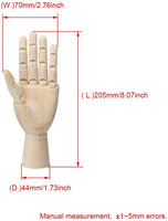 Artista Arte Modelo Articulado de madera mano izquierda maniquí Manikin flexible mano - Arteztik

