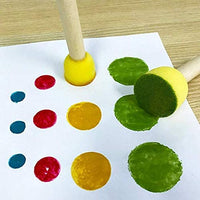 Juego de 60 brochas de espuma de pintura redondas surtidas para pintar, ideal para manualidades y artes infantiles, plantillas, pintura - Arteztik
