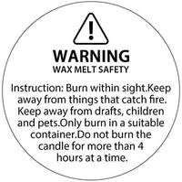 Willbond - Pegatinas de advertencia para velas, tarros de velas, etiquetas de seguridad de fusión de cera, círculos de 1.4 in (200) - Arteztik
