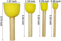 Juego de 48 esponjas redondas de espuma para pintura, para niños, manualidades, plantillas - Arteztik
