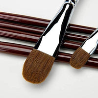 Juego de pinceles para artistas de pelo rojo y puro, para pintura acrílica de acuarela, mango de madera, 6 unidades - Arteztik
