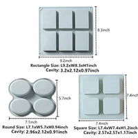 Paquete de 3 moldes para hacer jabón y 50 bolsas de envoltura, 14 cavidades de silicona de grado alimenticio, kit de suministros para hacer jabón, forma mixta, moldes de jabón hechos a mano - Arteztik
