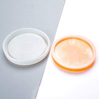 BoomYou - Juego de 4 moldes redondos de silicona para posavasos de resina y cemento para decoración del hogar - Arteztik
