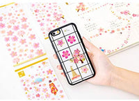 Kinteshun Sakura - Pegatinas para álbumes de recortes, estilo japonés, autoadhesivas, decorativas con flores de cerezo (6 unidades con diferentes patrones) - Arteztik
