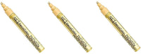 Uchida of America 350-CGLD DecoColor Premium - Bolígrafo de punta biselada (3 unidades), color dorado - Arteztik
