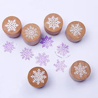 Decora - 6 sellos de goma de madera con diseño de copo de nieve para tarjetas, álbumes de recortes y manualidades - Arteztik
