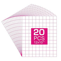 Cinta de transferencia de papel para vinilo, 10 x 11.8 pulgadas, cinta de transferencia transparente de malla de alineación, 20 unidades para carteles, ventanas, pegatinas, calcomanías - Arteztik
