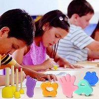 Yookat - 24 esponjas de pintura para niños y 20 esponjas de pintura, esponjas para niños, herramientas de pintura (amarillo) - Arteztik
