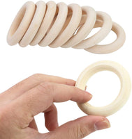 SKPPC 36 anillos de madera naturales sin terminar con círculo de madera para anillos de cortina de bricolaje, joyería colgante y fabricación artesanal, 2.4 in - Arteztik
