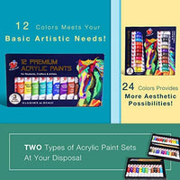 TBC The Best Crafts Juego de pintura acrílica de 60 colores (0.7 fl oz x 60) para artistas profesionales, adultos. Pintura de roca, pintura de arcilla, lienzo, pintura de tela, suministros de artes y manualidades y artículos esenciales de arte escolar par - Arteztik
