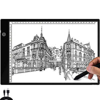 Dibujo LED Tracing Pad, A4 LED caja de luz Tracer Board con brillo ajustable USB Power para artistas, dibujo, dibujo, animación, pintura de diamantes, copia - Arteztik
