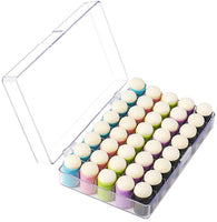 40 esponjas de dedo duraderas, almohadilla de tinta para estampado, cepillo con caja de almacenamiento para pintura, dibujo, tinta, tiza (colorido) - Arteztik
